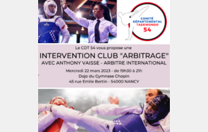Intervention club  arbitrage  avec Anthony Vaisse