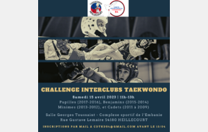 Challenge Interclubs Taekwondo !